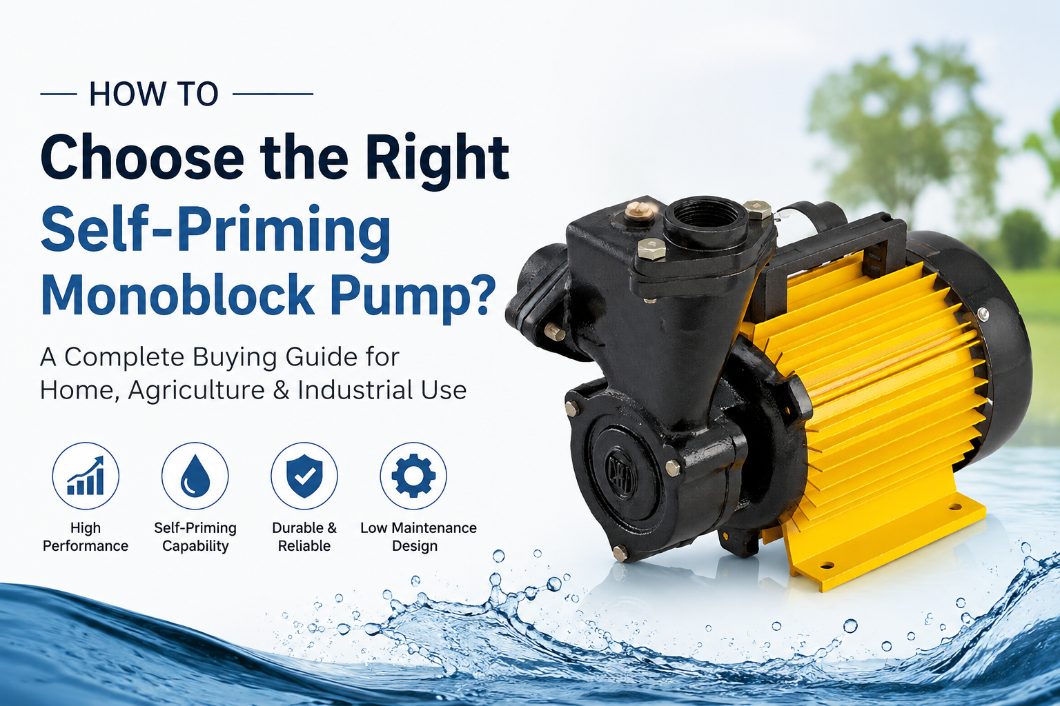 Self priming monoblocks Self Priming Monoblock Pumps